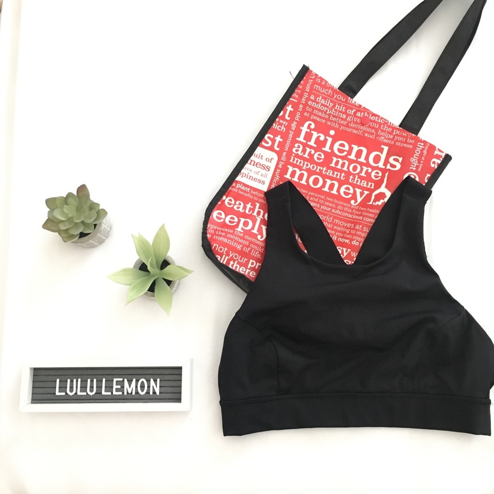 LULULEMON Black High Neck Sports Bra